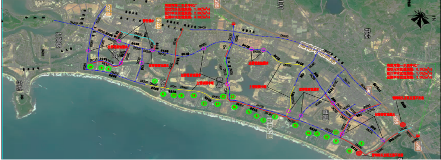 將提高中水回用率！海棠灣片區(qū)中水管網工程全面開工